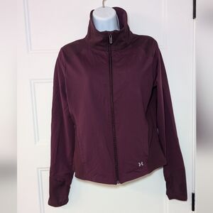Under Armour Women’s Full Zip Athletic Fitted Jacket Burgundy‎ Size M